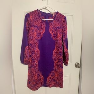 Juicy Couture Bright Violet Boho Paisley Dress
